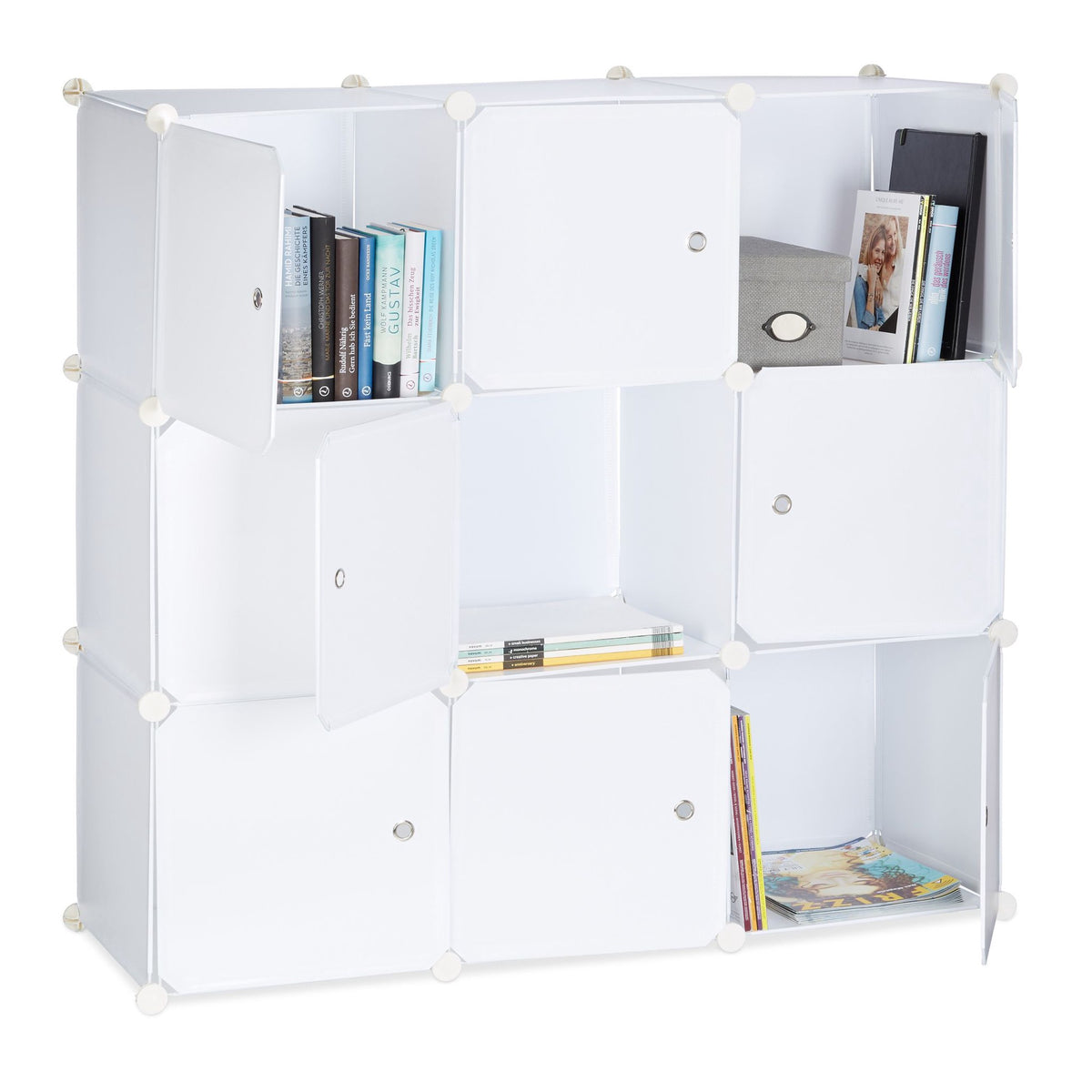 Shelf system with doors