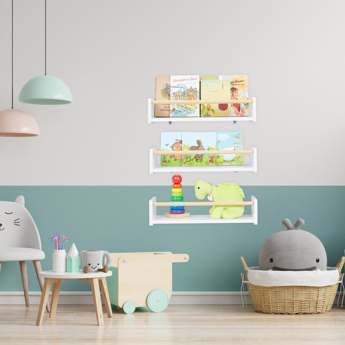Shelf walls for children, 3-pack