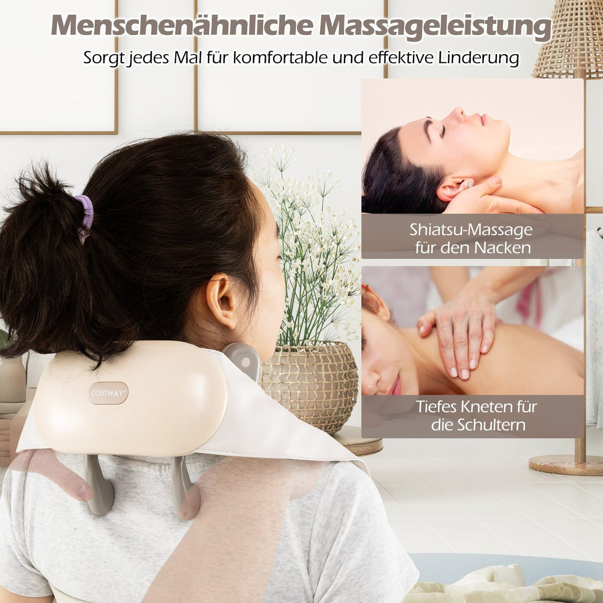 Shiatsu Neck and Shoulder Massager with Heat, Wireless