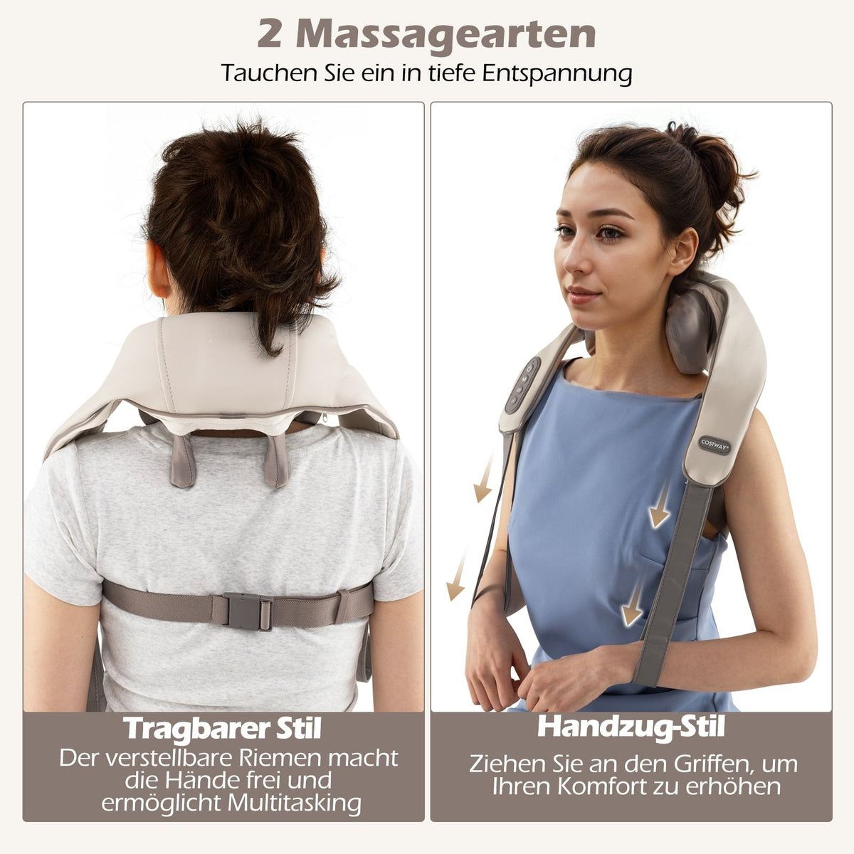 Shiatsu Neck and Shoulder Massager with Heat, Wireless
