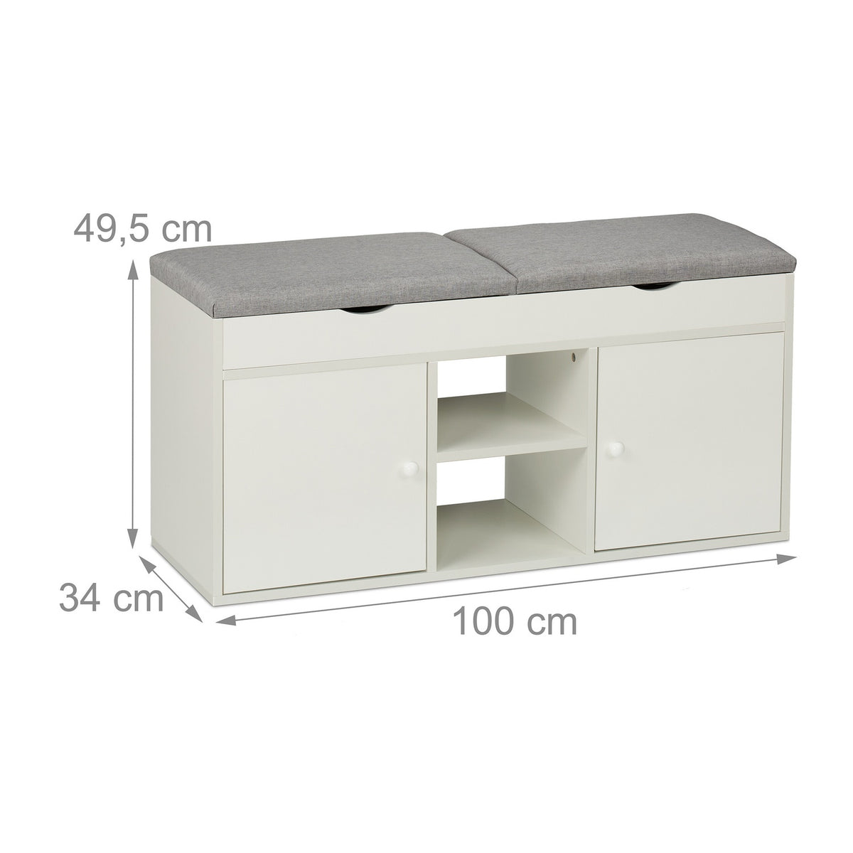 Shoe Bench with Storage and Lift-Up Seat