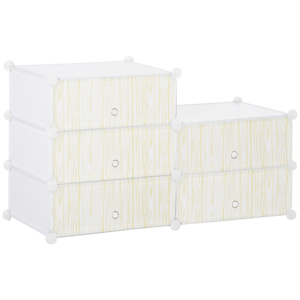 Shoe Rack Plastic Shelf for 6 Pairs of Shoes Shoe Box for Hallway DIY Shelf Storage of Shoes White 49 x 36.5 x 108 cm