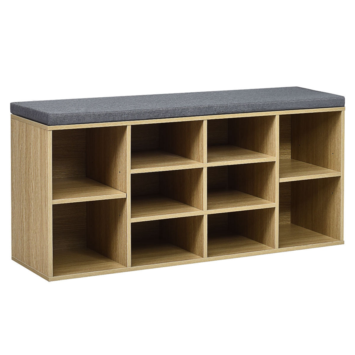 Shoe Storage Bench With 10-Cube Organizer, 41 Inch