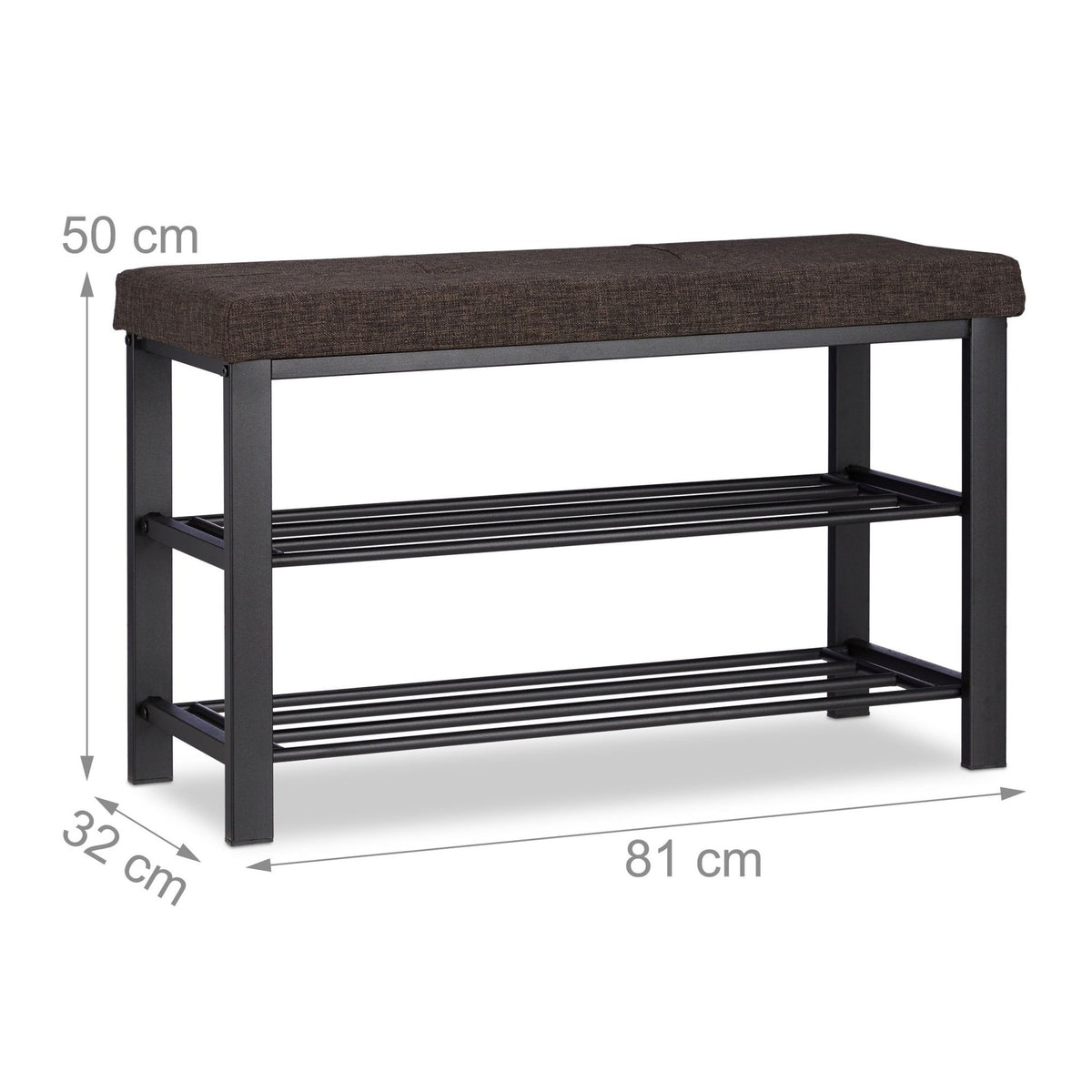 Shoe bench with padding