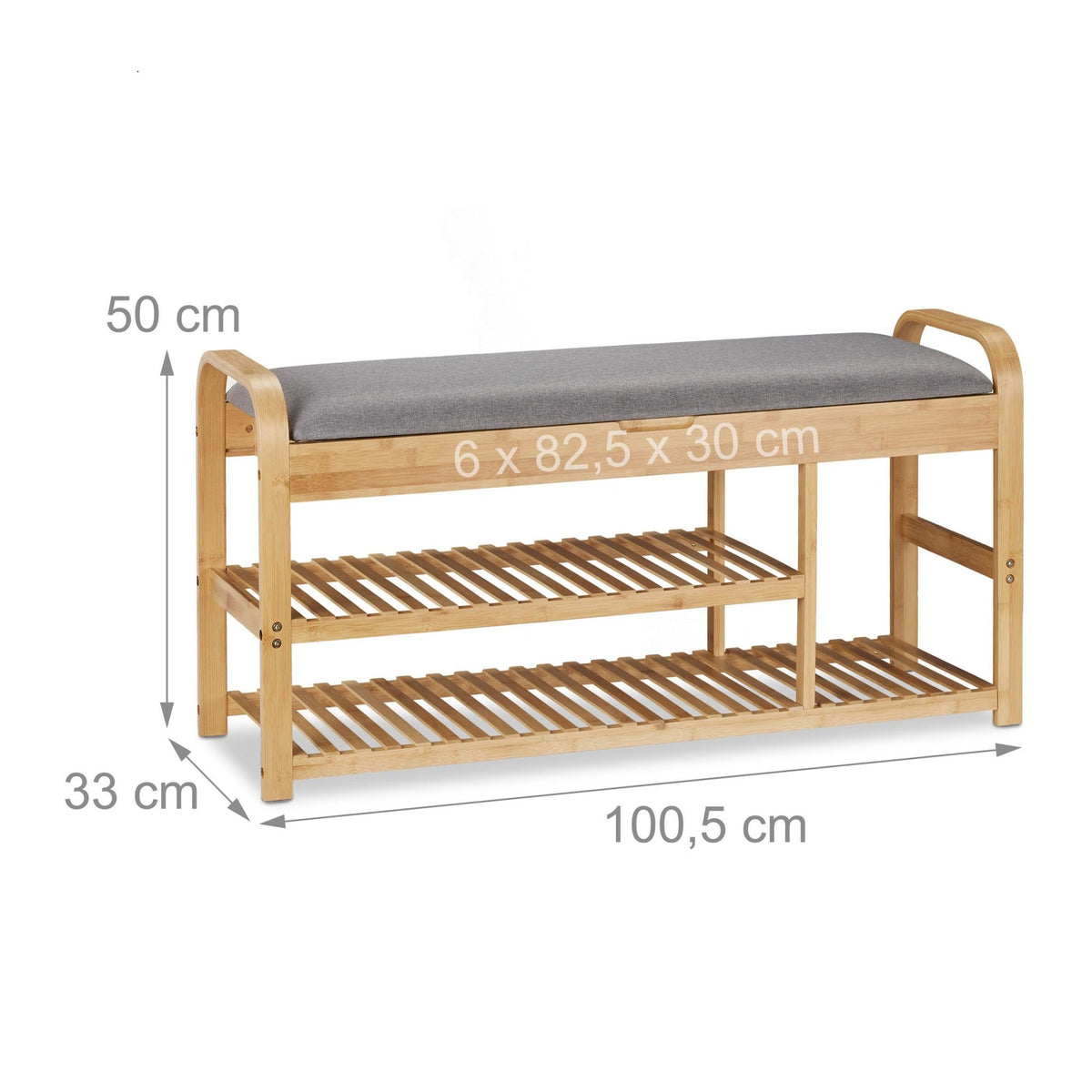Shoe bench with storage