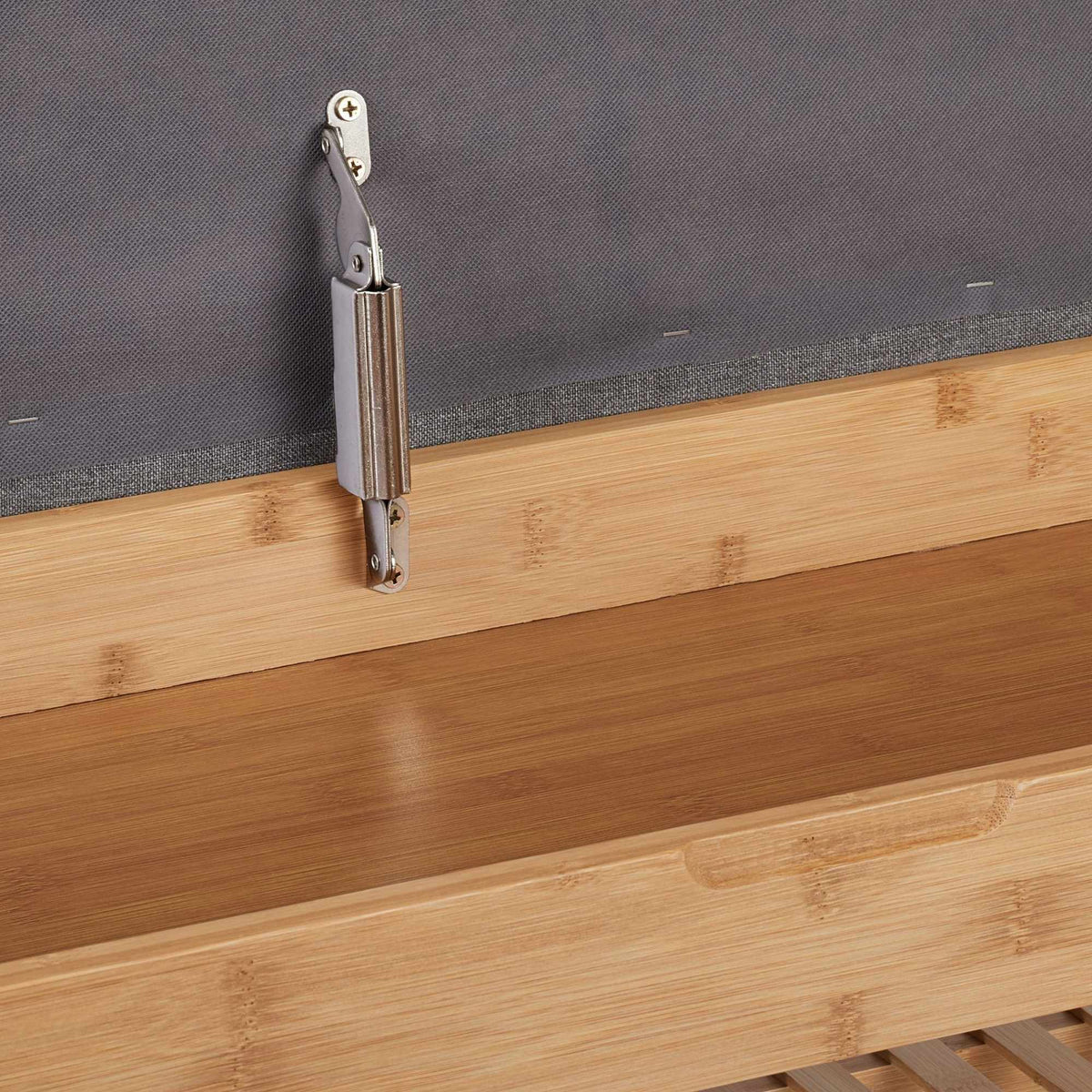 Shoe bench with upholstered seat