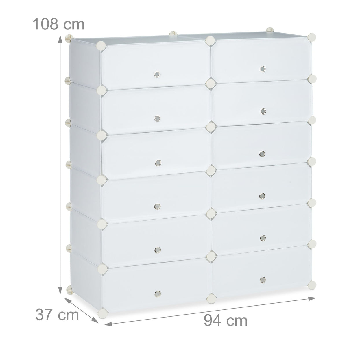 Shoe cabinet with 12 compartments