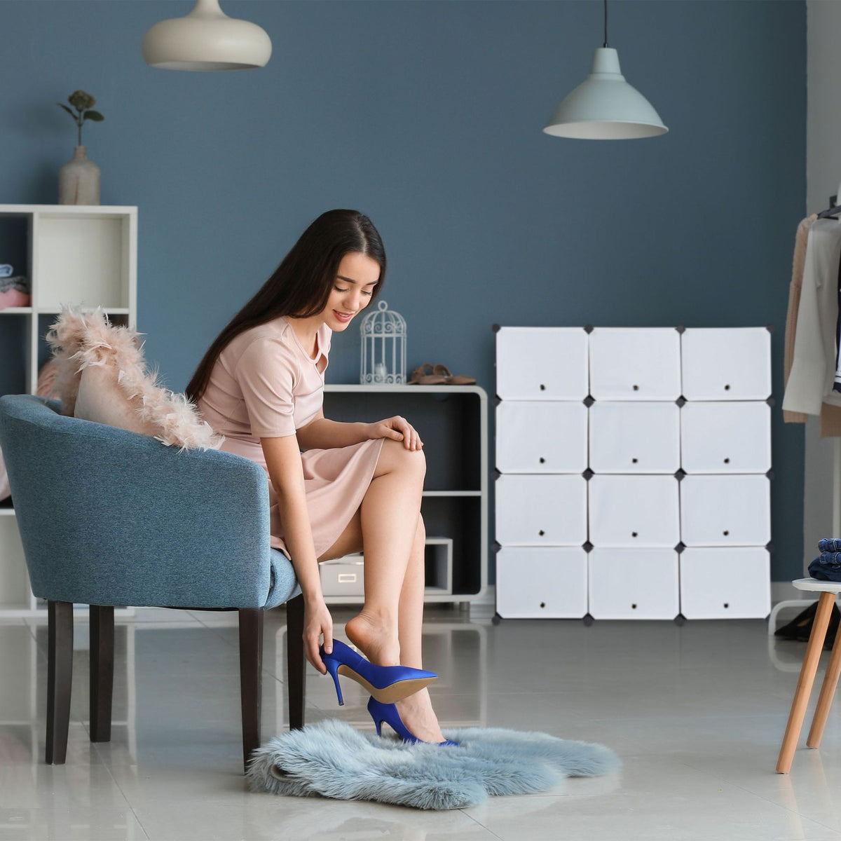 Shoe cabinet with 24 compartments