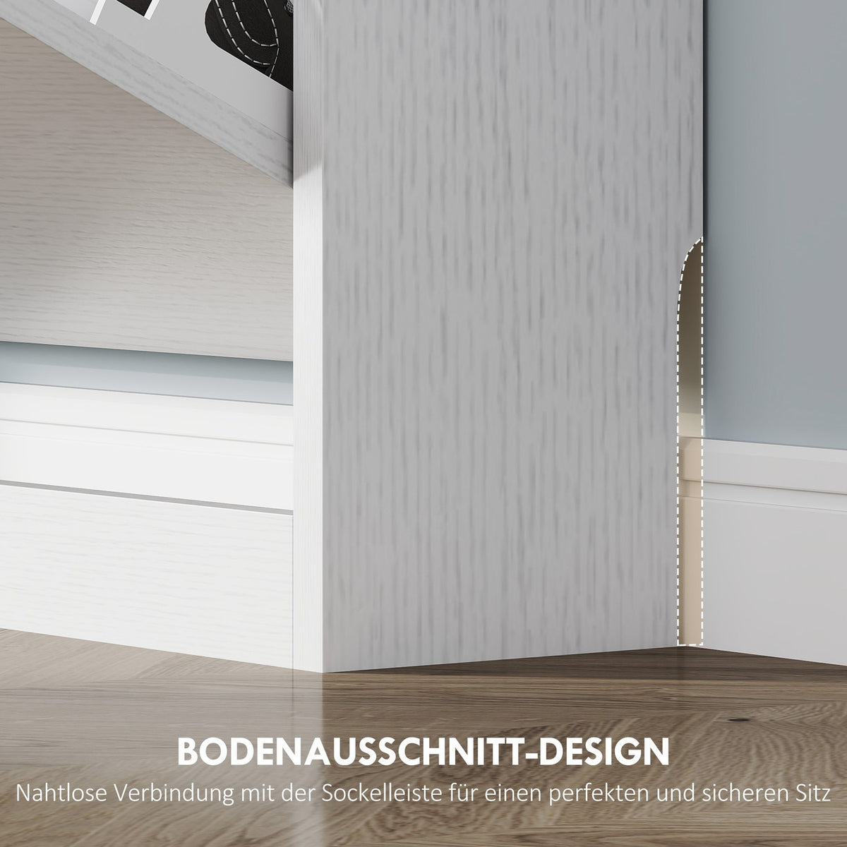 Shoe cabinet with 3 flaps, shoe rack, shoe tipper, narrow shoe chest for 9-12 pairs of shoes 80 x 17 x 108 cm, white