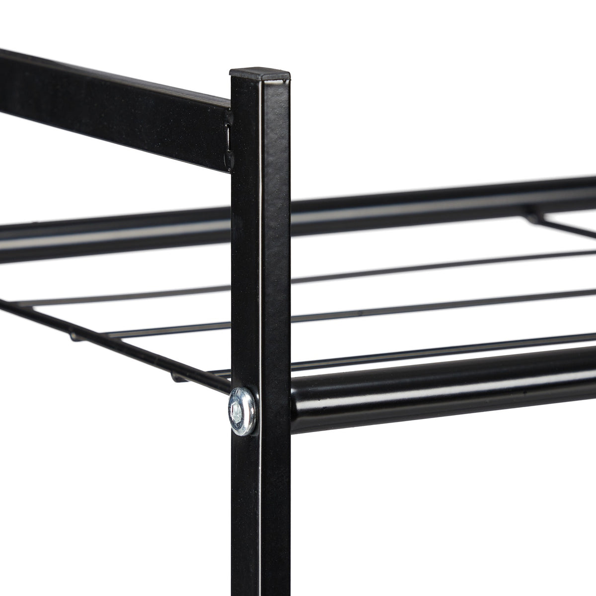 Shoe shelf in metal with 5 shelves