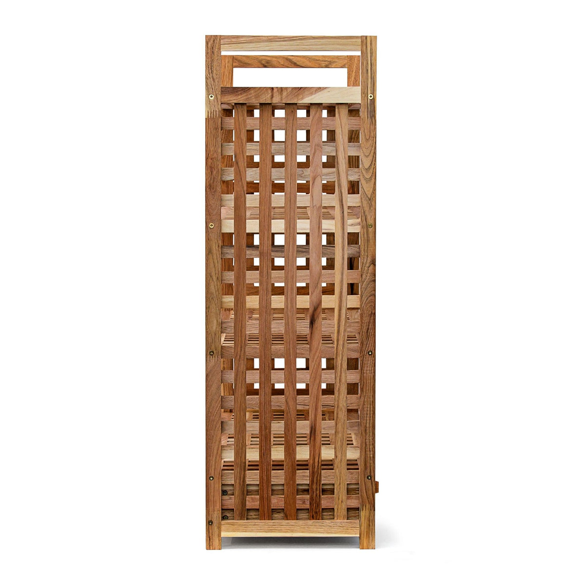 Shoe shelf in walnut wood with drawer