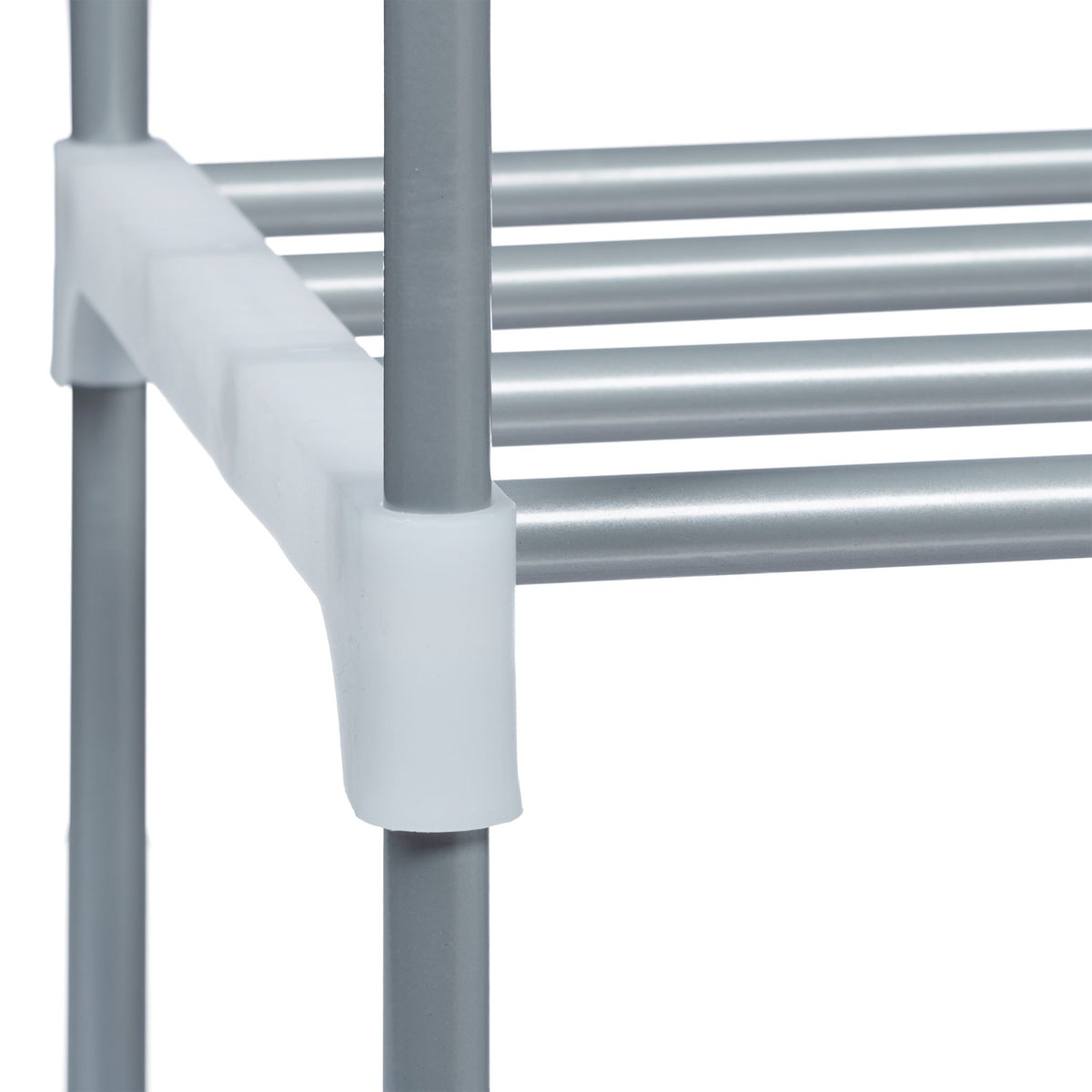 Shoe shelf metal silver