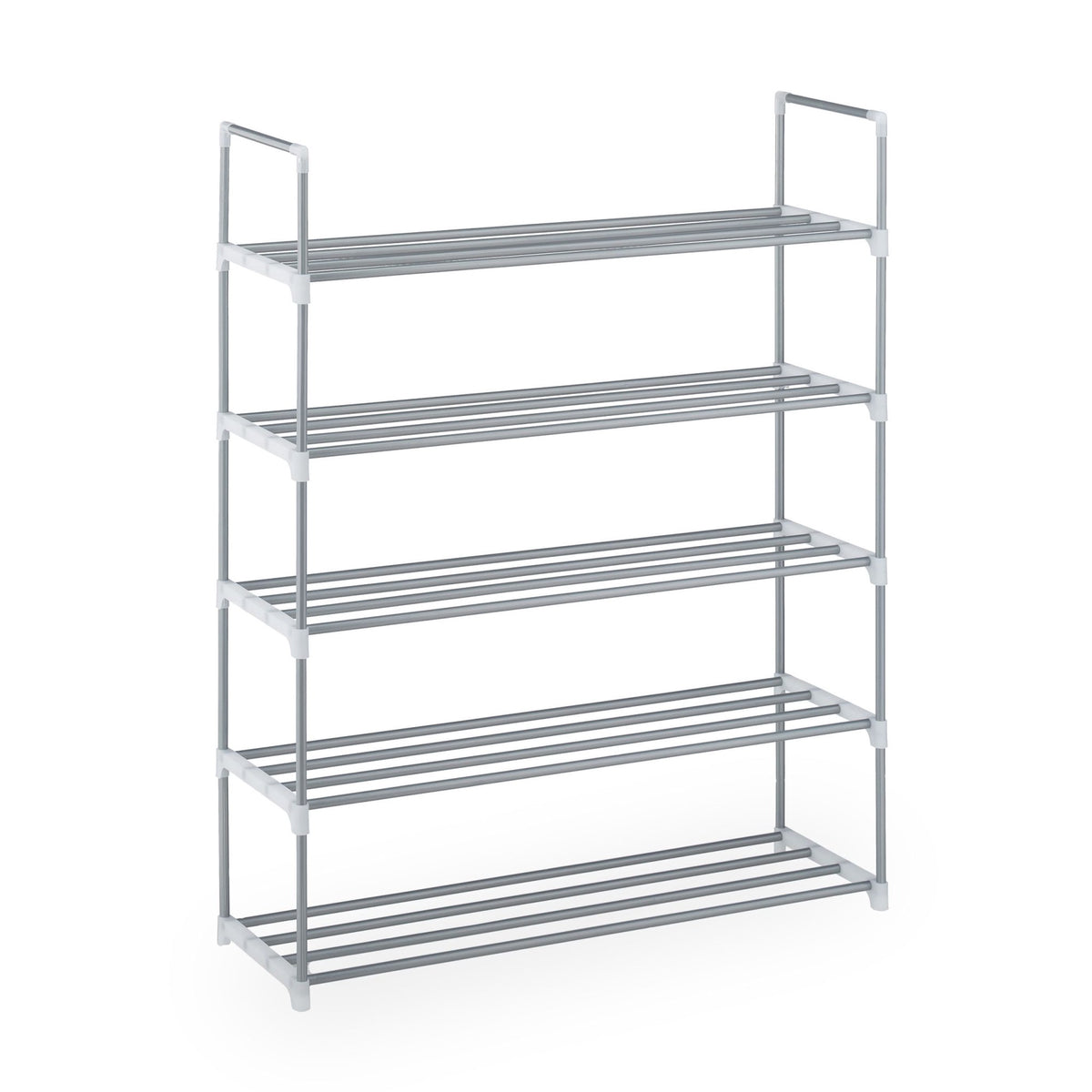 Shoe shelf metal silver