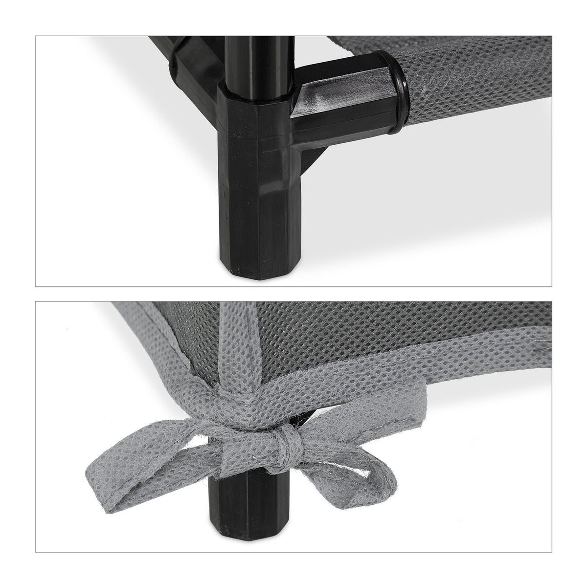 Shoe wardrobe in fabric with 8 compartments