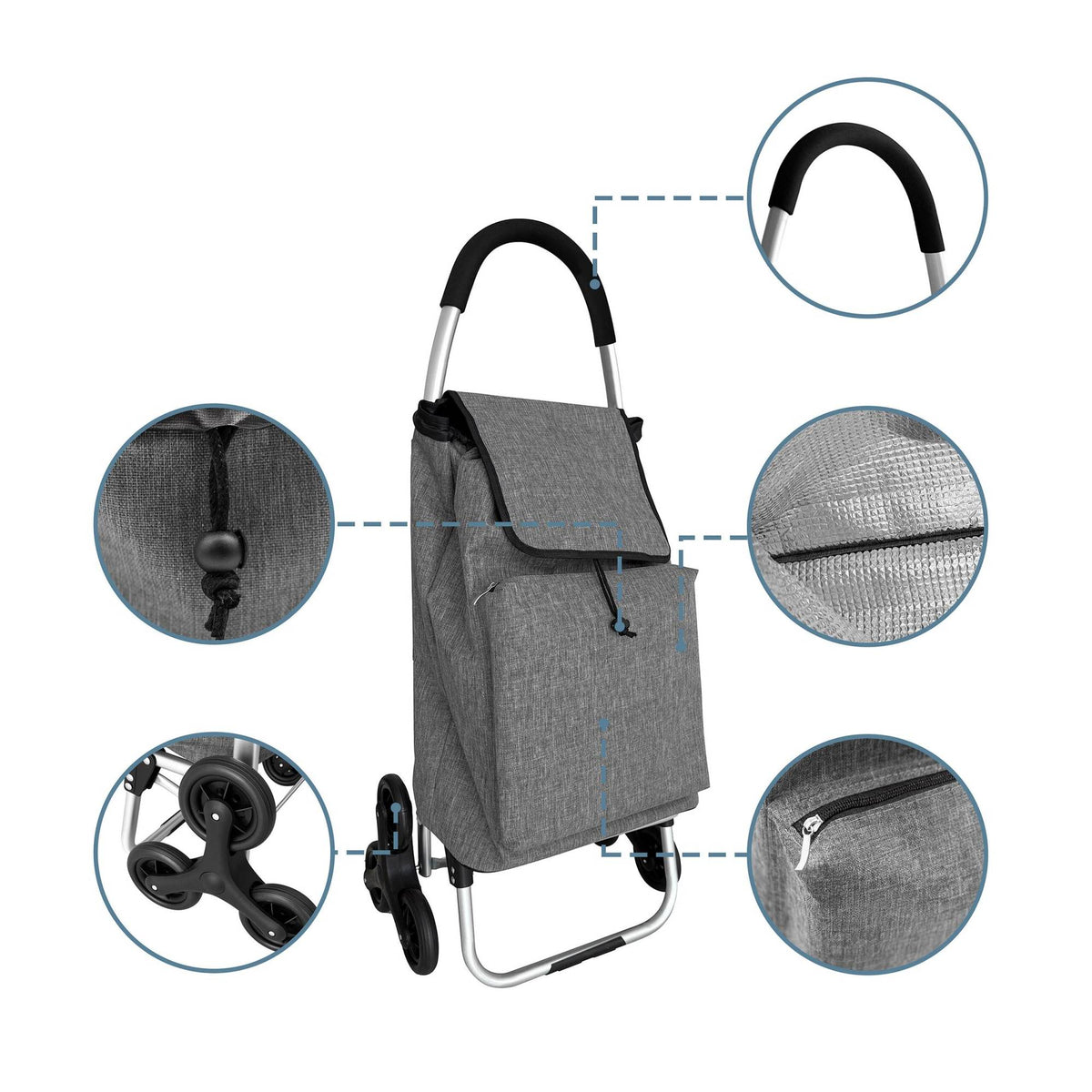 Shopping Trolley Stair Climber with 45L Insulated Bag