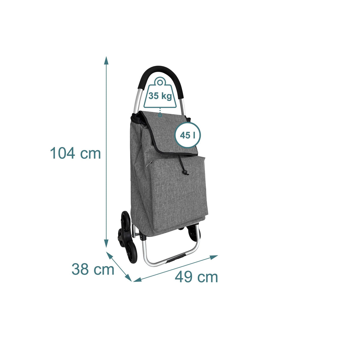 Shopping Trolley Stair Climber with 45L Insulated Bag