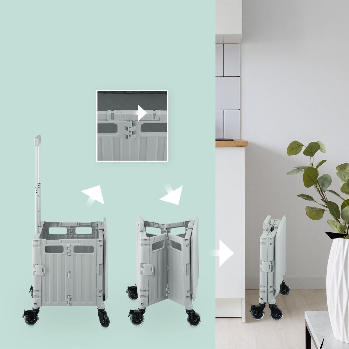 Shopping cart with hood
