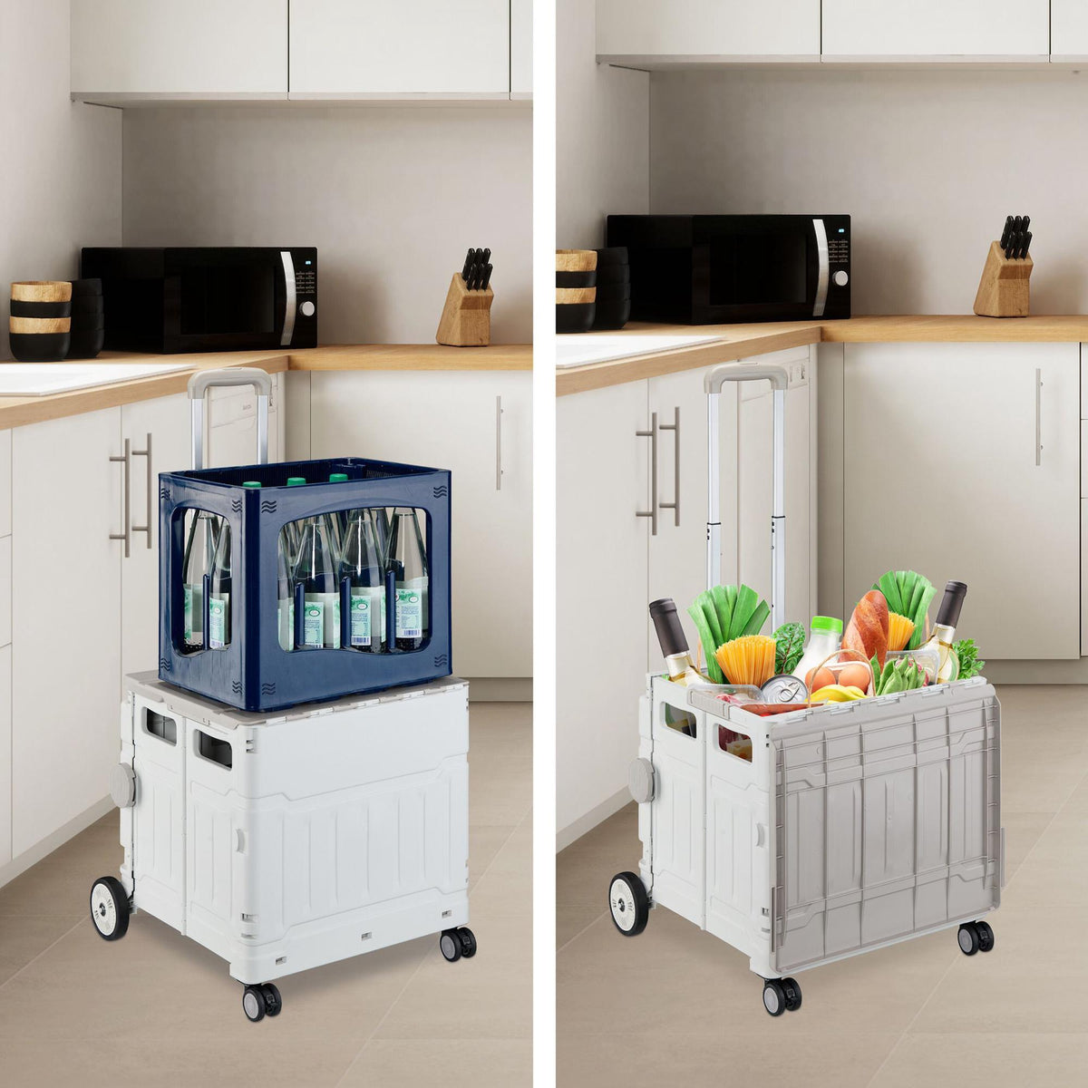 Shopping cart with lid