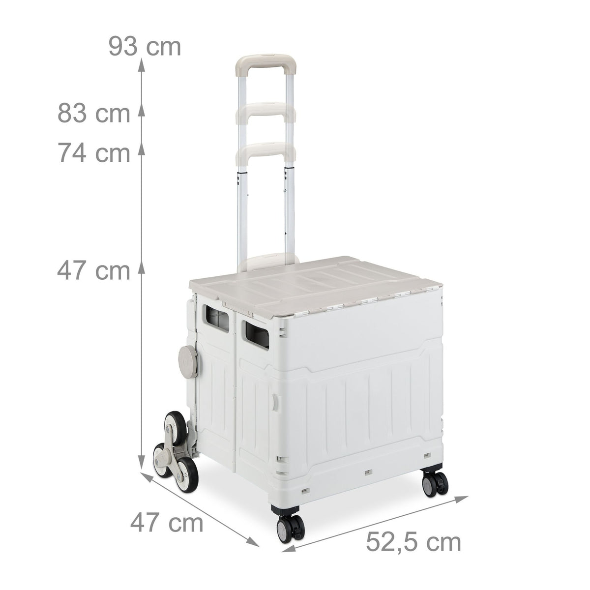 Shopping cart with stair climbers