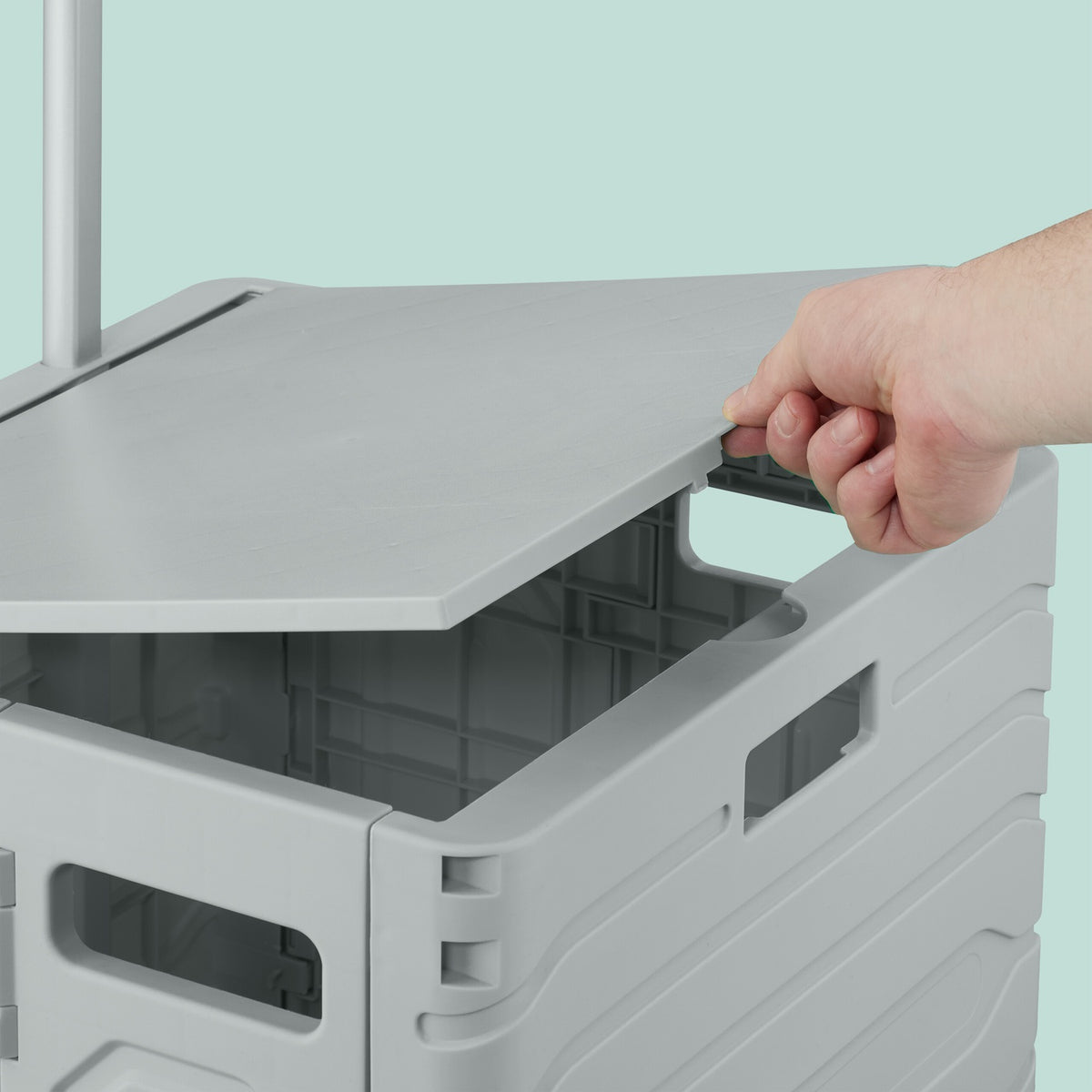 Shopping cart with telescopic handle