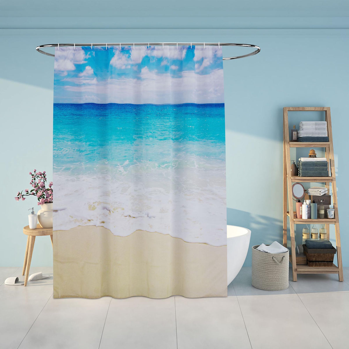 Shower curtain 180x200 cm with motif