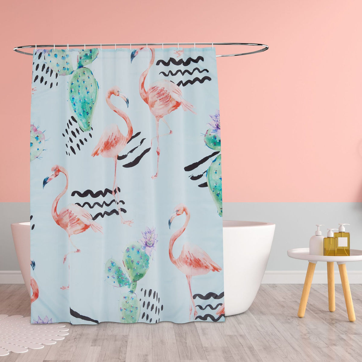 Shower curtain 180x200 cm with motif