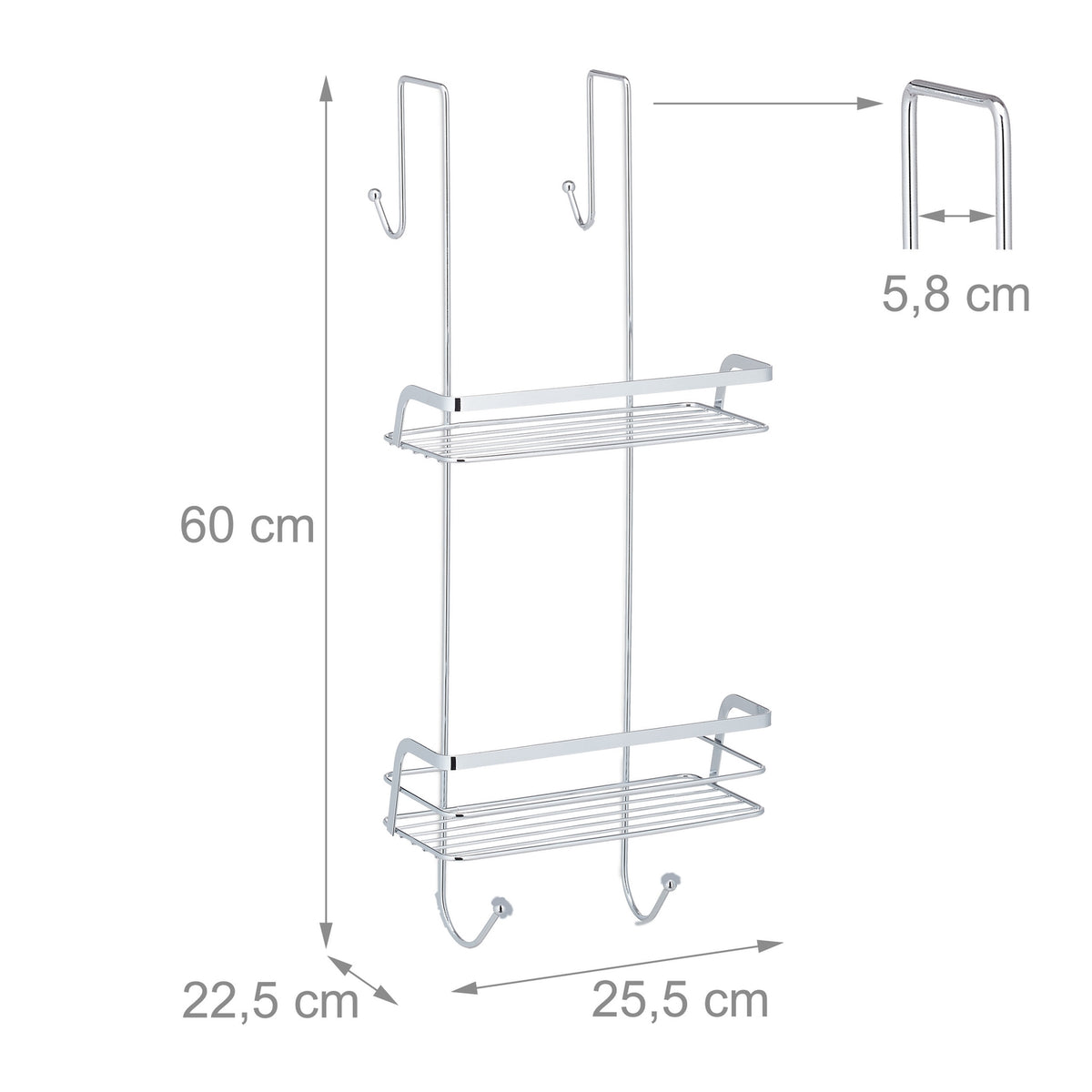 Shower tray to hang up