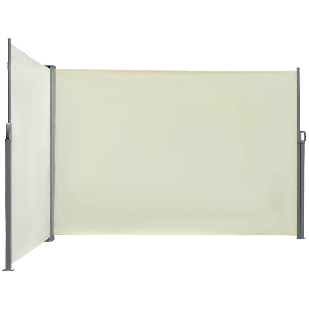 Side Awning Privacy And Sun Protection, Side Roller Blind, Uv Protection, Polyester, Cream, 600X160Cm