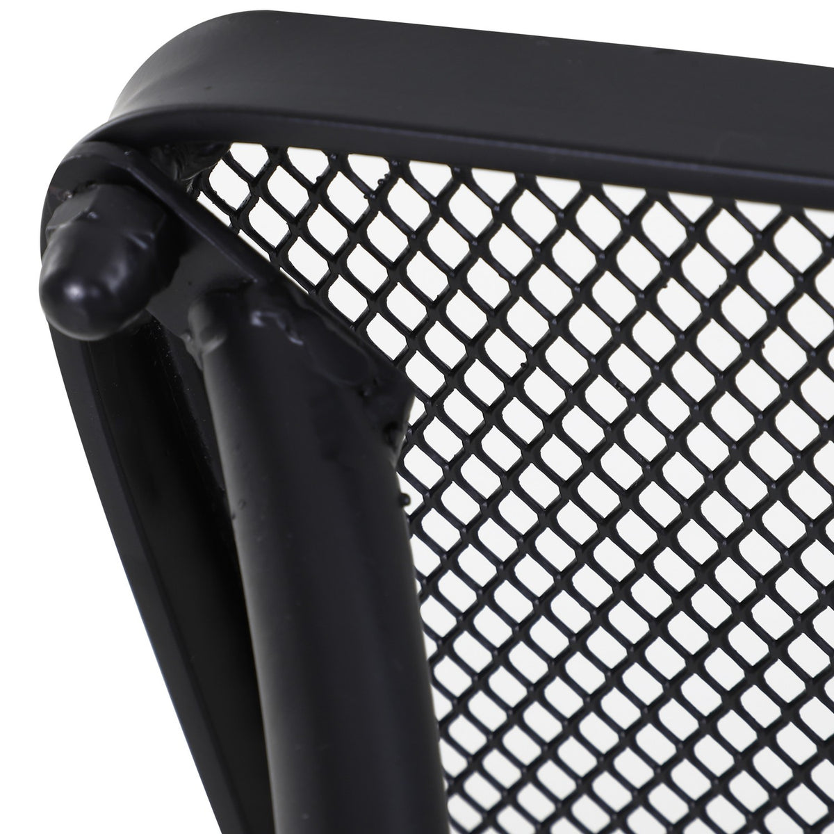 Side Table Black Garden Table, Balcony Table, Metal Coffee Table For Patio, 45X45X50Cm