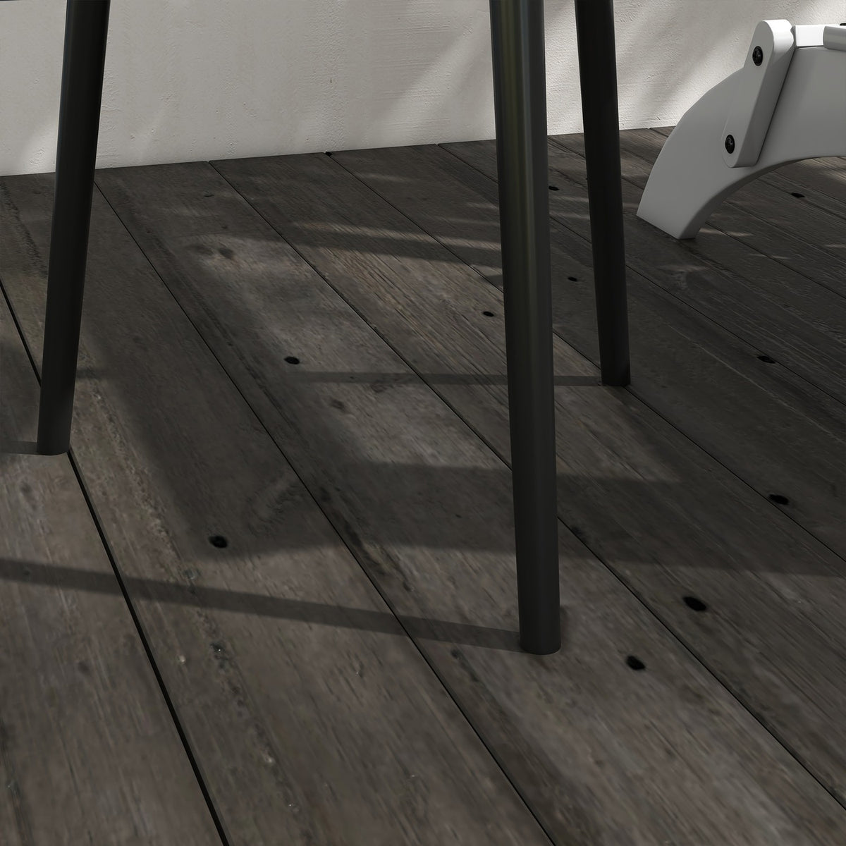 Side Table, Coffee Table, Garden Table, Patio Table For Garden, Balcony, Steel, Black, 40 X 40 X 50 Cm
