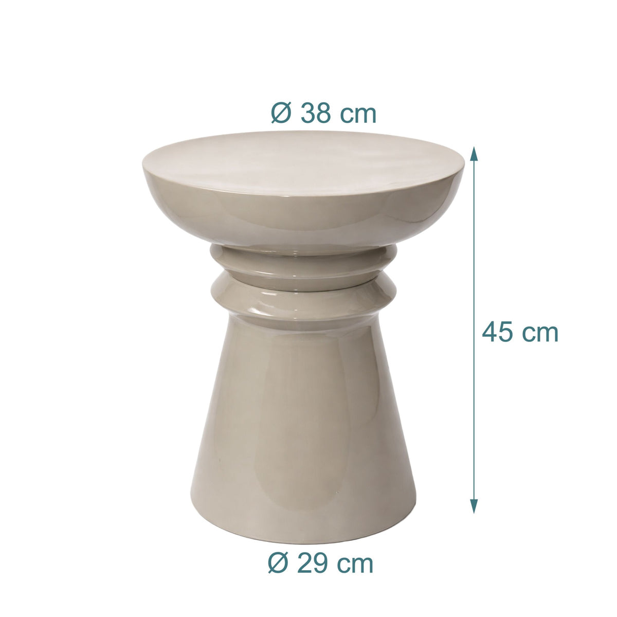 Side Table & Stool, Chess-Piece Design