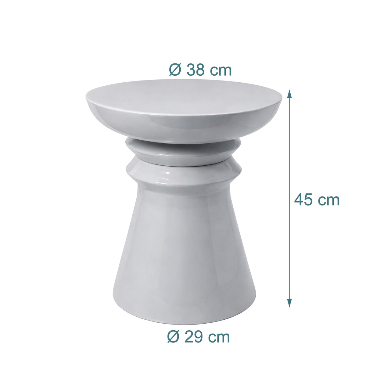 Side Table & Stool, Chess-Piece Design, Versatile Use