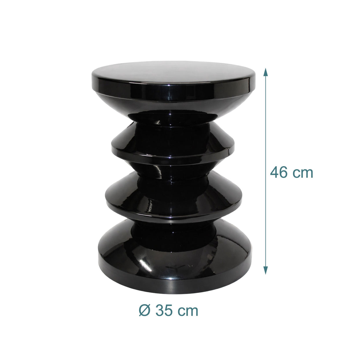 Side Table & Stool – Zigzag Design, Space Age Style