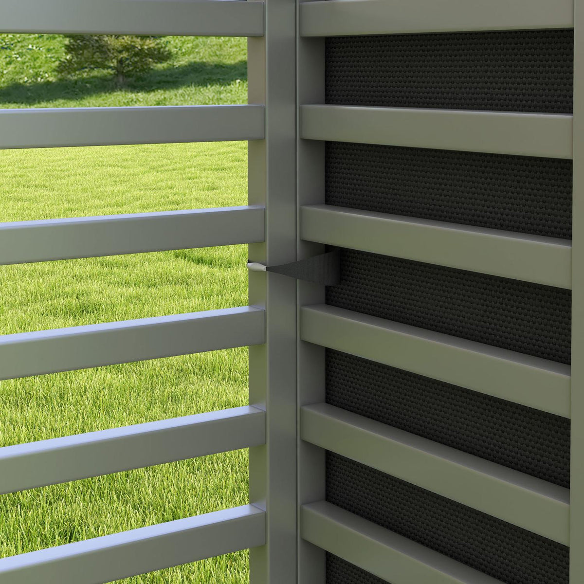Side Walls Gazebo 2.95X2.95M Mesh Window Polyester Dark Gray 300X200Cm