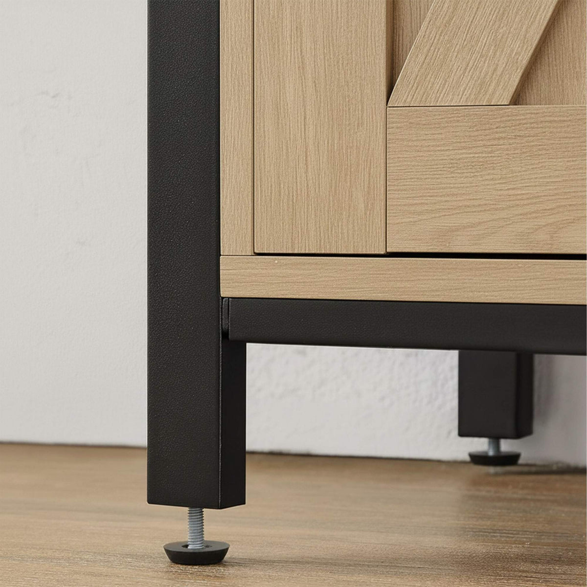 Sideboard with Sliding Barn Doors – Rustic Storage Cabinet