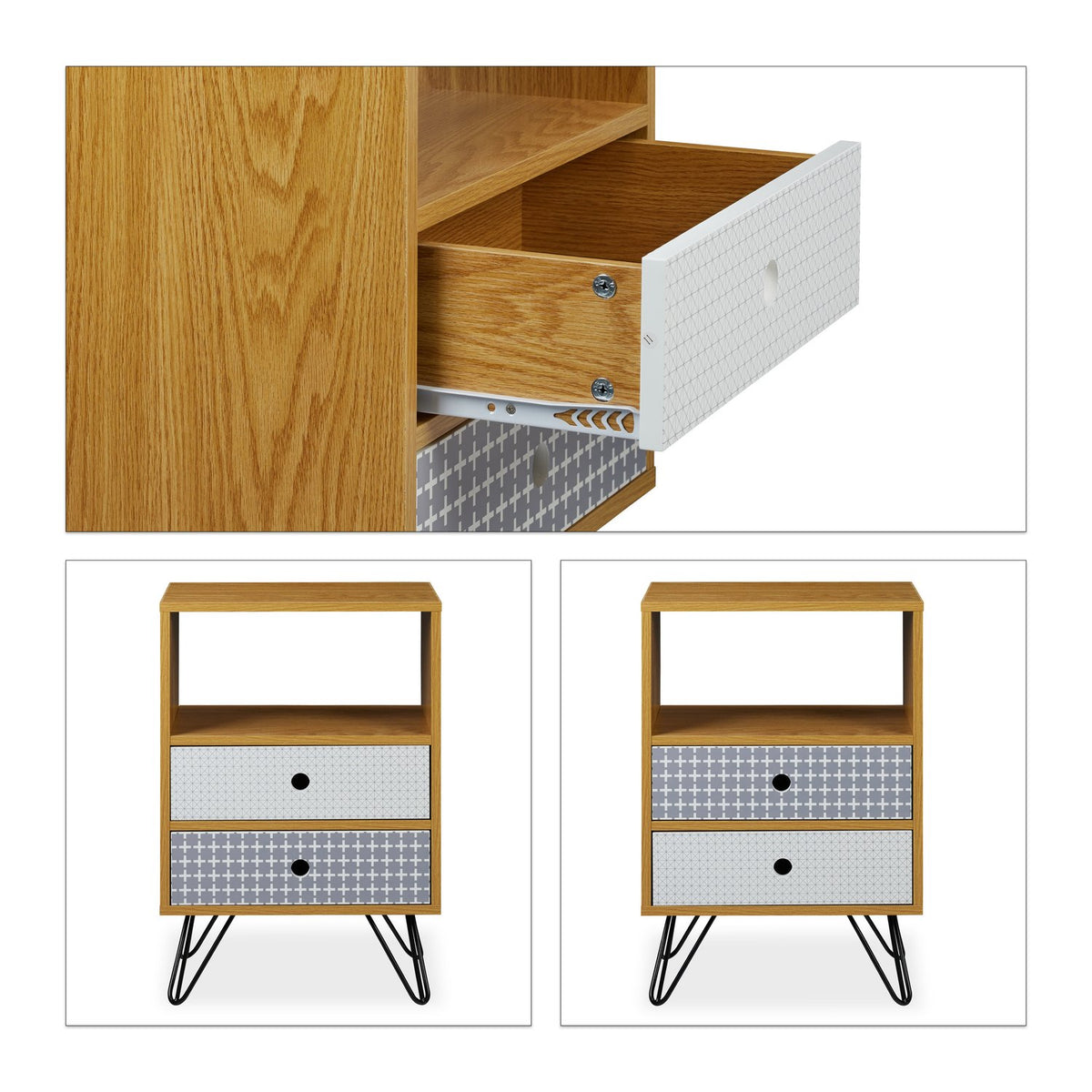 Side cabinet with drawers