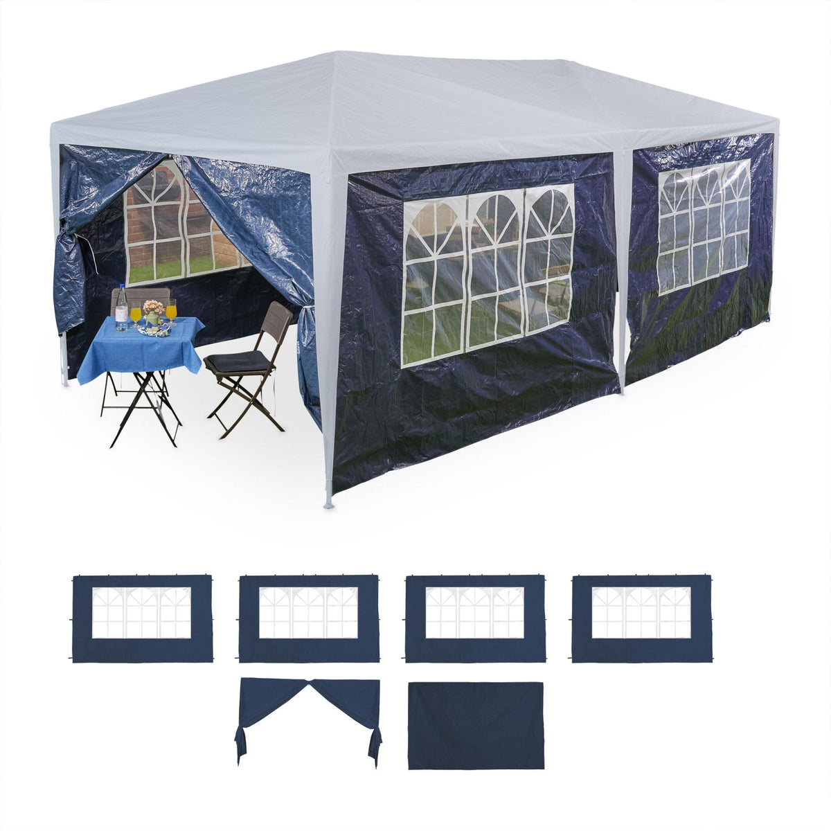 Side panels Blue Pavilion - set of 6