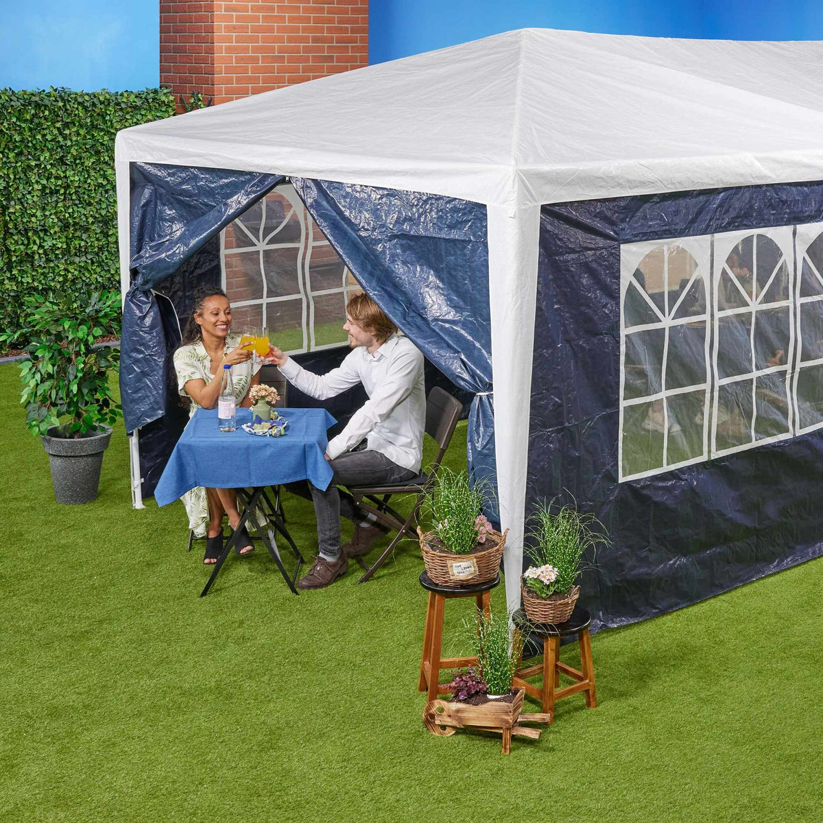 Side panels Blue Pavilion - set of 6