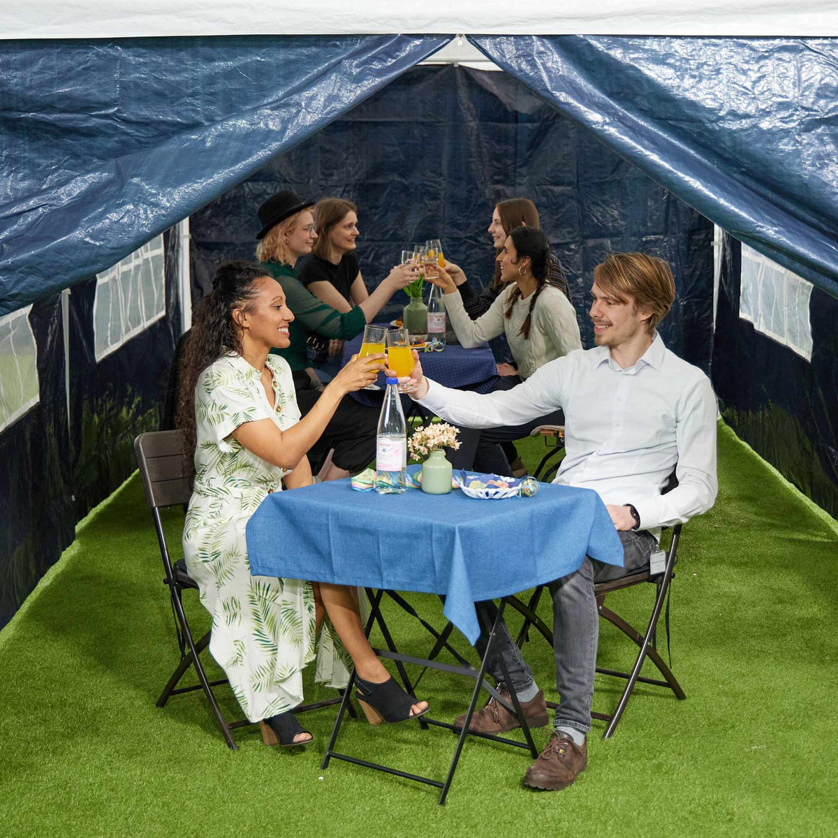 Side panels Blue Pavilion - set of 6