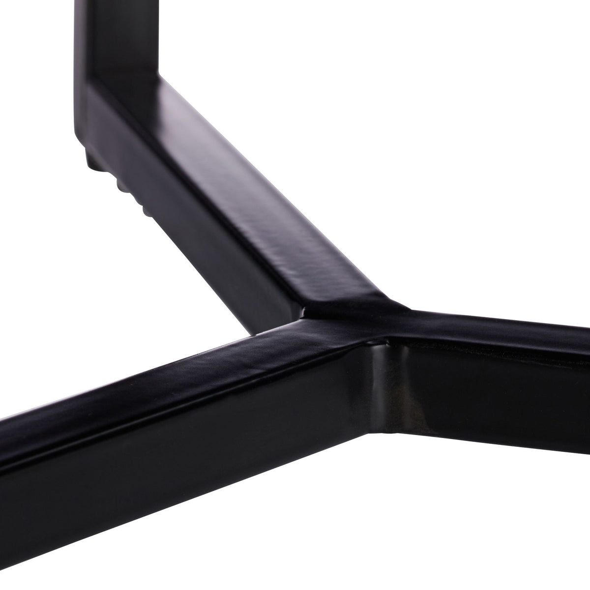 Side table around glass & metal