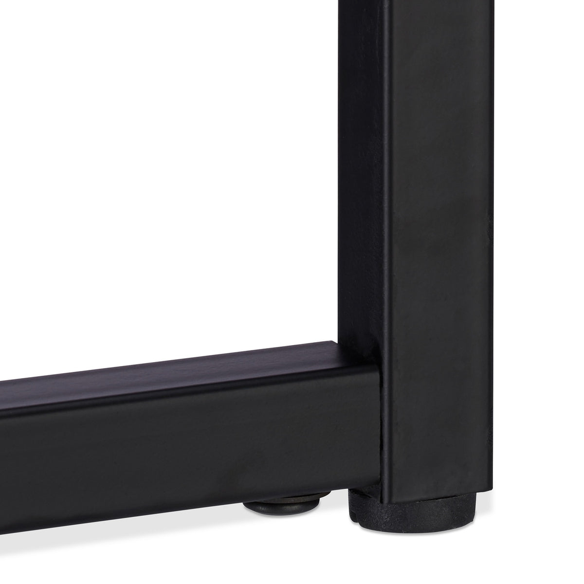 Side table in metal and glass