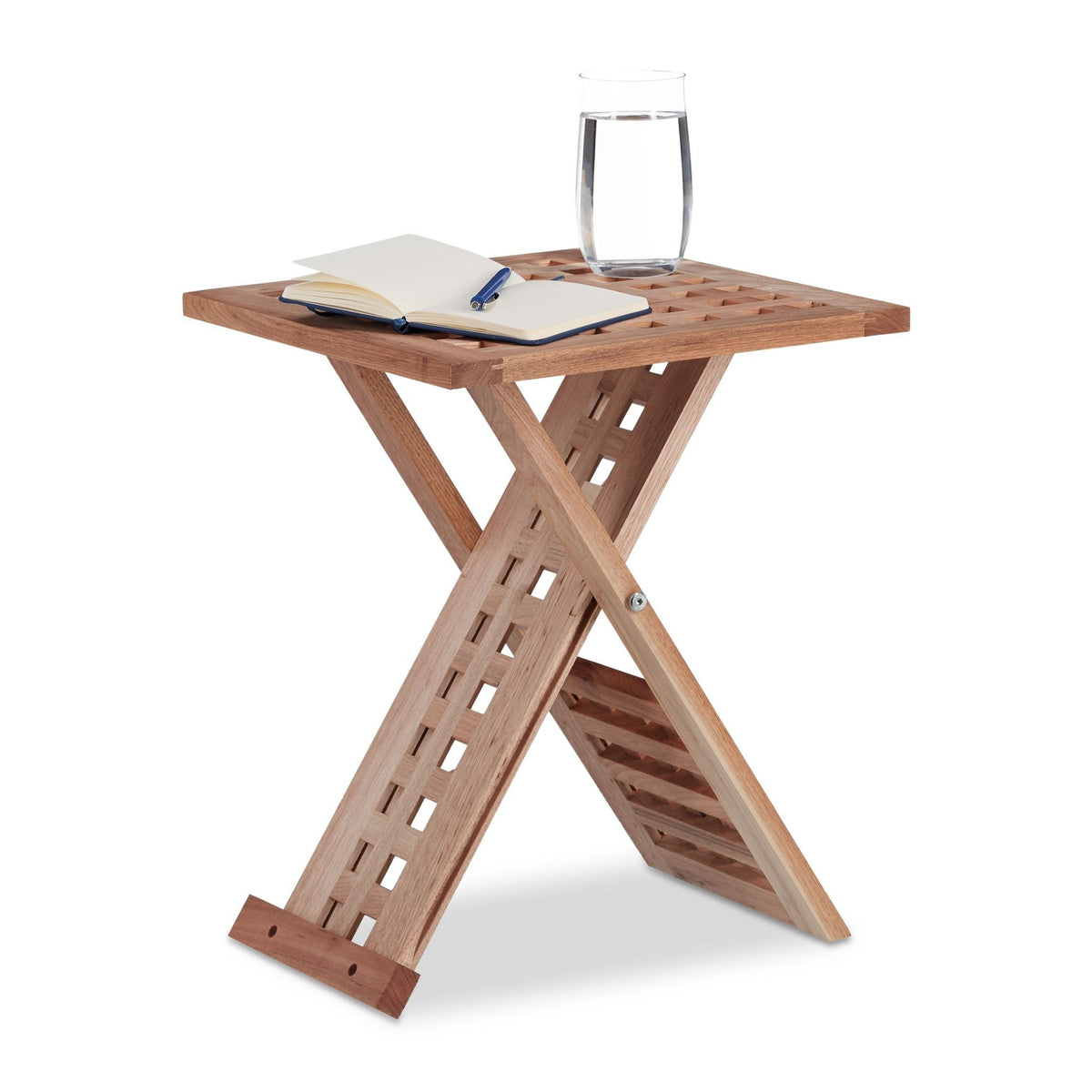 Side table walnut foldable