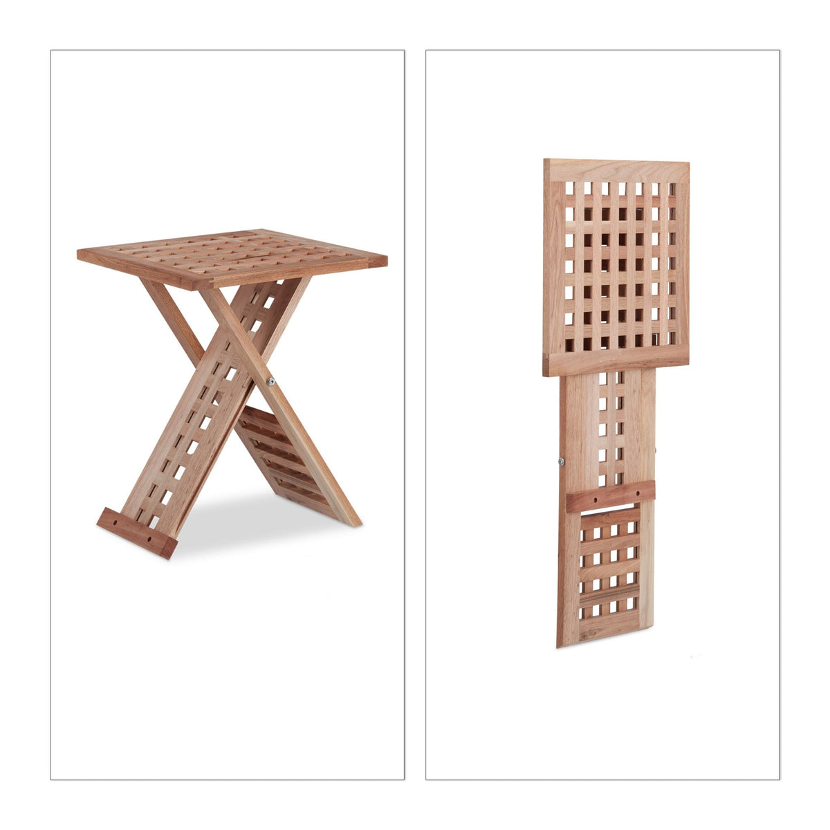 Side table walnut foldable