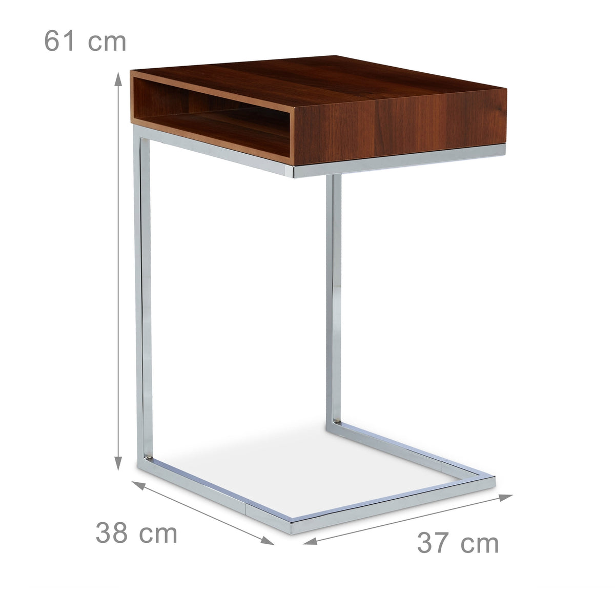 Side table with metal legs