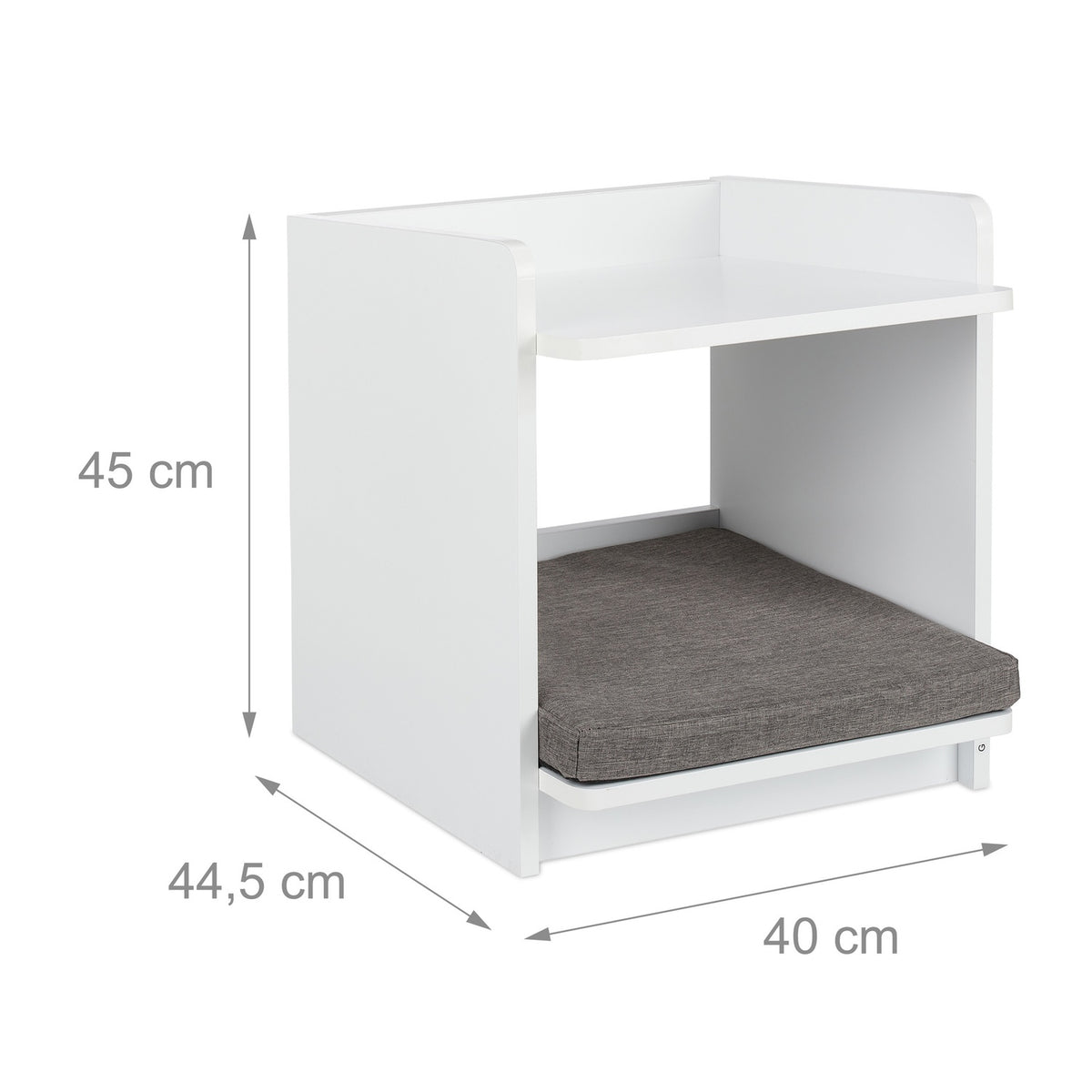 Side table with pet cushion