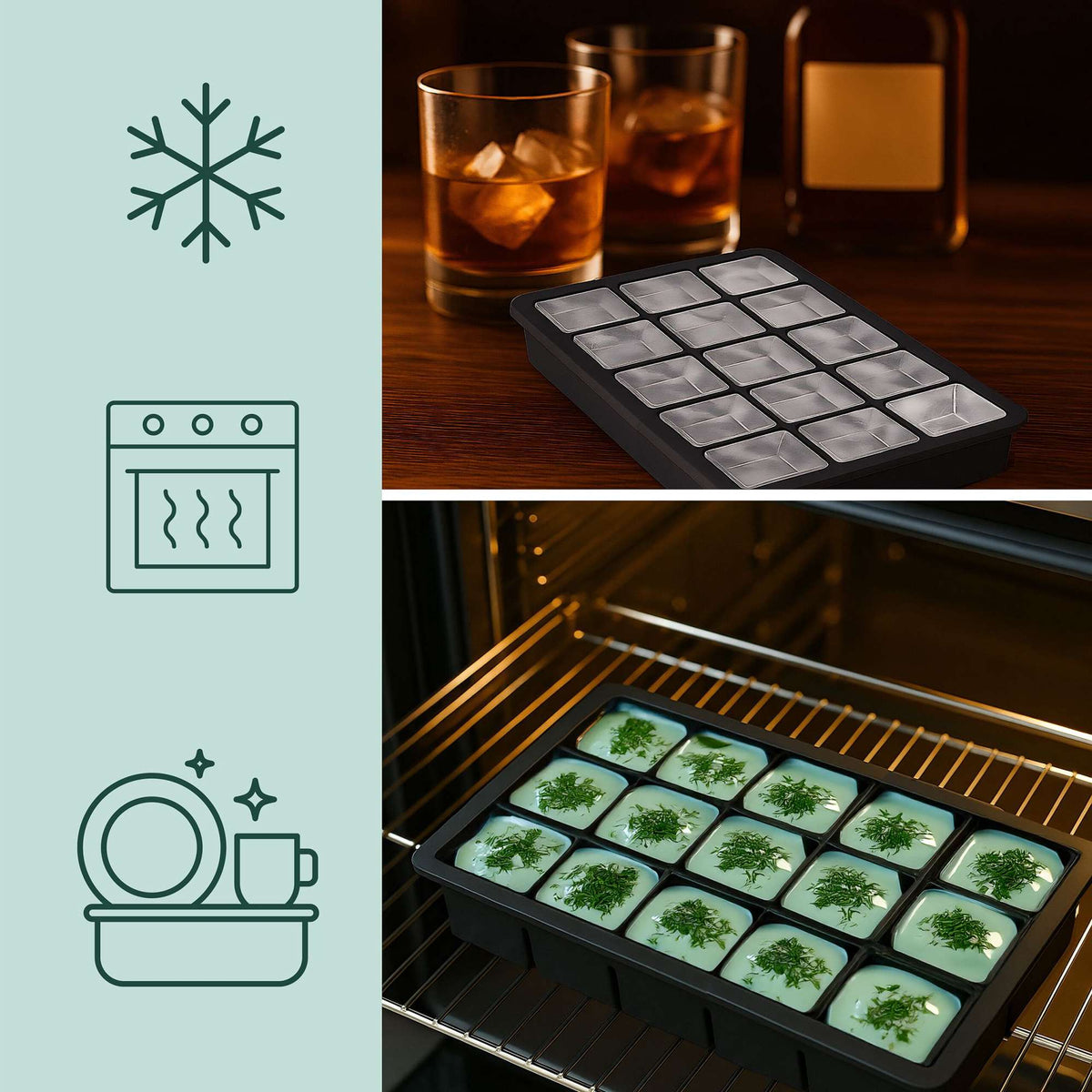 Silicone ice cube mold 3.5 cm