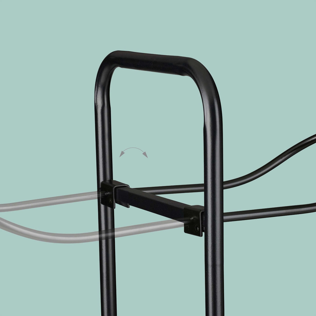 Silver Metal Ball Rack with 4 Shelves and Basket