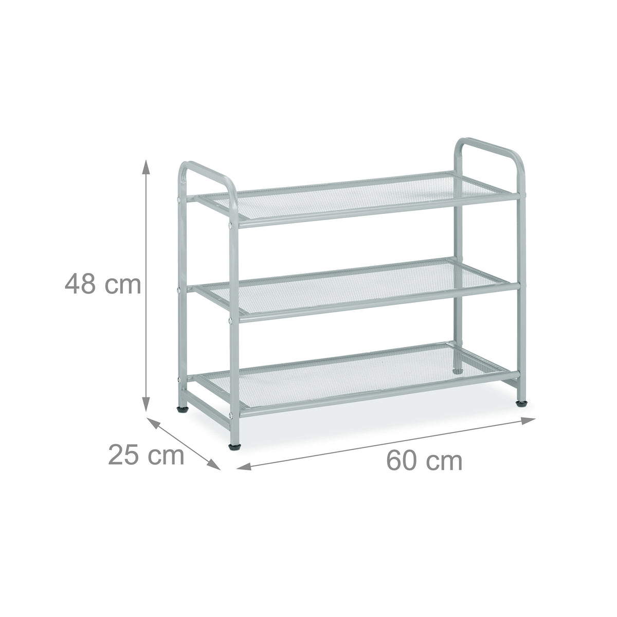 Silver Shoe shelf Metal