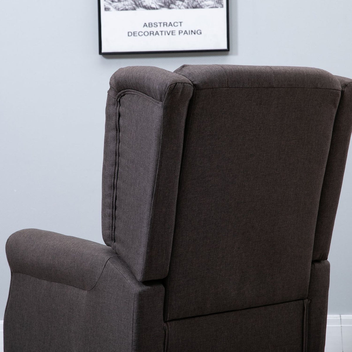 Single Chair Relaxation Chair Single Chair With Tufted Wooden Feet Polyester Brown 76 X 86 X 108 Cm