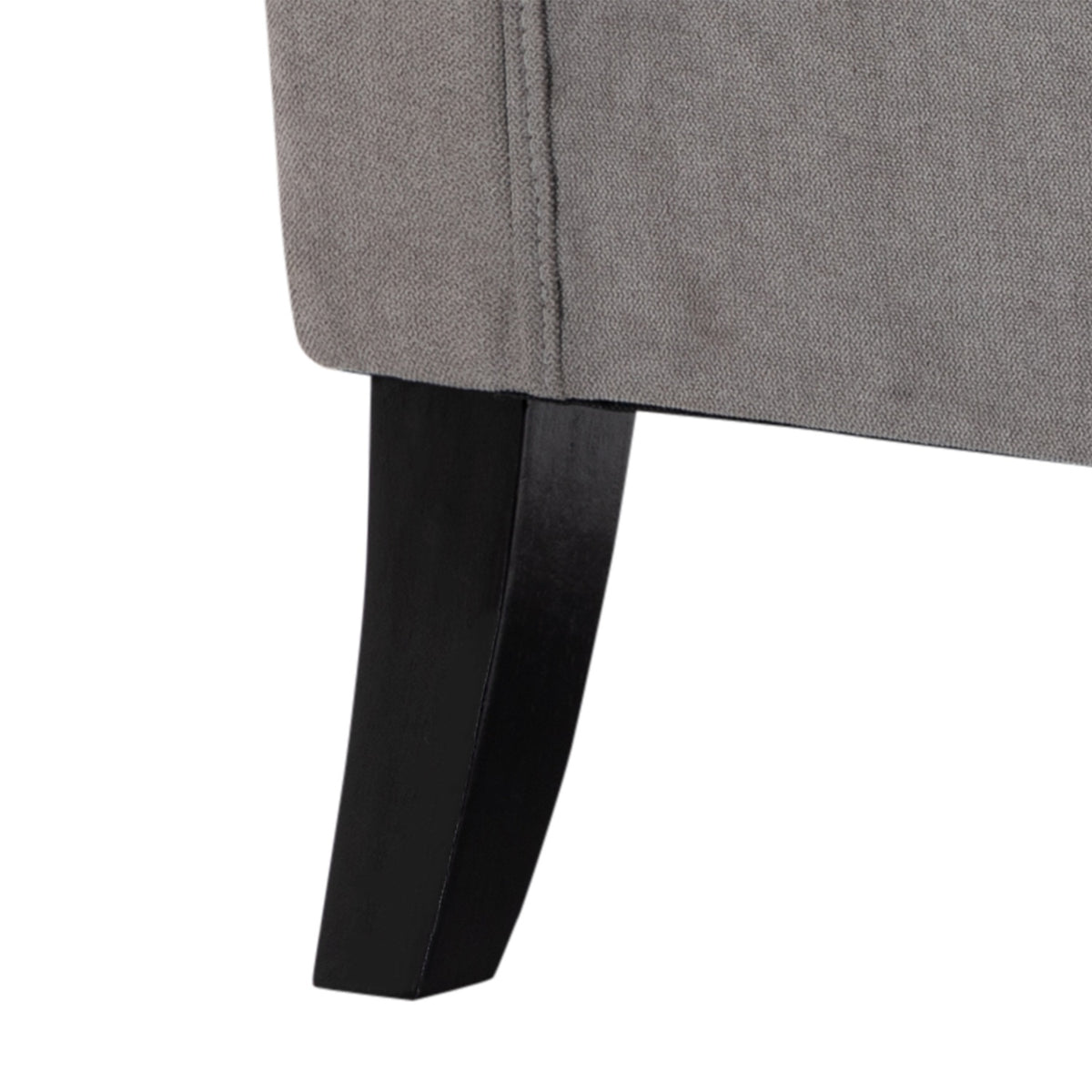 Single Chair, Relaxation Chair, Wing Chair, Single Chair, Accent Chair With Tufted Wooden Feet, Polyester, Gray, 74 X 86 X 102 Cm